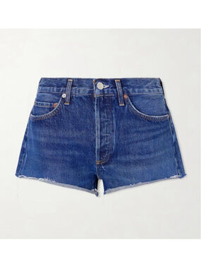 AGOLDE Parker Vintage Cut Off Denim Shorts Dark Wash Women's Size 28